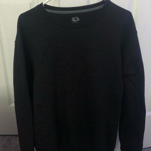 soft plain black crewneck